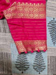 Crepe mysore Silk Saree and blouse
