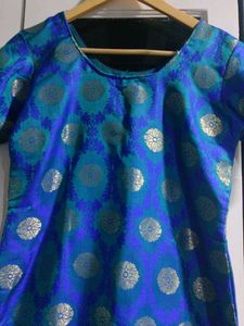 Beautiful Blue Brocade Kurta