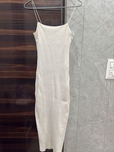 Zara Ribbed Bodycon Strapless Dress