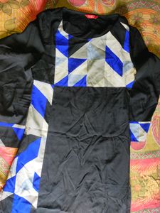 Brand New Colorblock Black Kurti