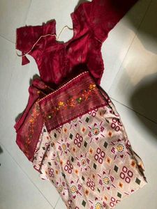 Red Embroidered Saree with Blouse