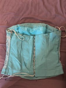 Teal Beaded Tube Top corset