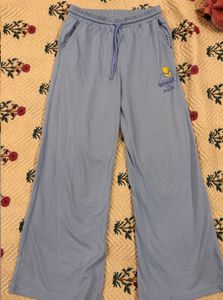 Cotton Light Blue Trousers