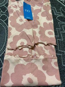 Cute Pink Floral Print Top