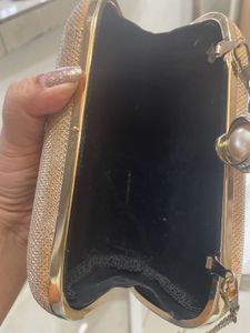 GoldNo bargaining minauderie hanbag with sling