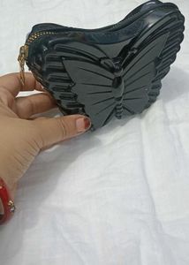 Cute Heart Shaped Butterfly Clutch