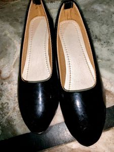 Elegant Black Patent Wedge Heels