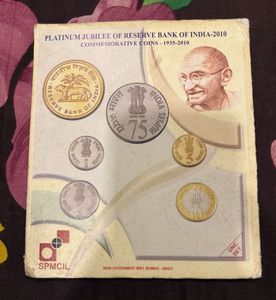 75years Of Reserve Bank India Proof Coins Set