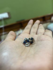 Elegant Blue Stone Earrings