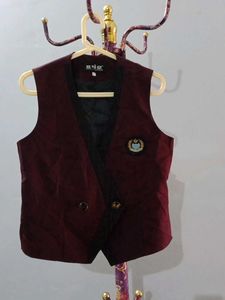 Stylish Maroon Vest Jacket