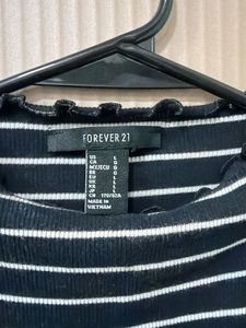 Striped Mock Neck Top