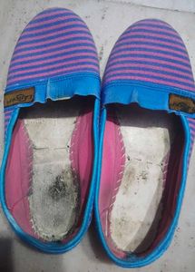 Striped Slip-On Flats