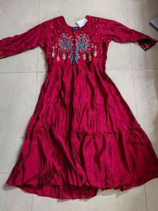 BRAND NEW ~ Burgundy Embroidered Kurta