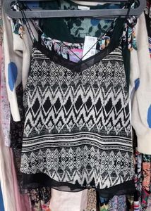 Striped V-Neck Crop Top