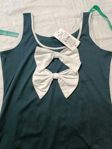 Chic Bow Detail Mini Dress