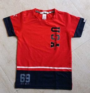 Red & Navy Graphic T-Shirt