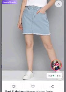 Vintage Mast &amp; Harbour Wash Denim Mini Skirt