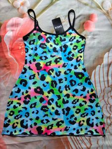 Funky Leopard Print Mini Dress