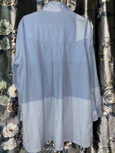 Women’s Shirt Zara Basic Oversized Collared Shirt Long drop Shoulder Sleeves with pockets On the Chest