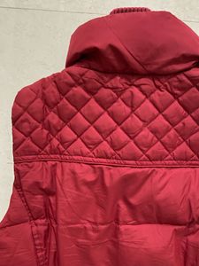 Red Padded Puffer Vest Jacket
