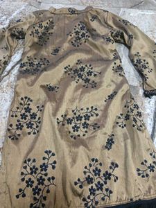 Golden Floral Kurta