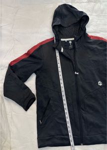 under Armour Men's Black &amp; Red Striped Hoodie
