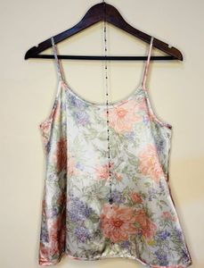 Satin Floral Cami Tank Top