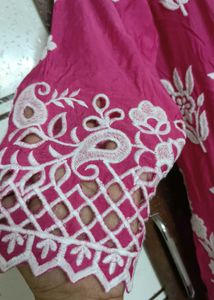 Premium crepe Cutwork luknowi set