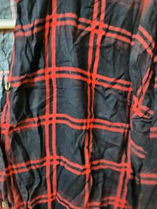 Classic Plaid Long Sleeve Kurti