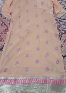 fully embroidered stiched kurti with lining