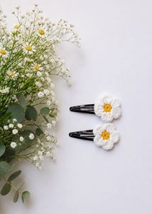 Cute Crochet Flower Hair Clips (Set of 1)