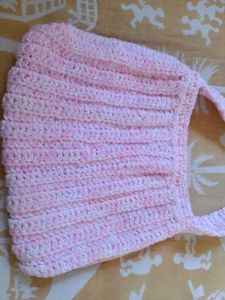 Cute Pink and white Crochet Handbag