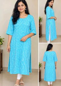 Stylish Blue Printed Kurta