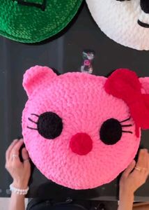 Hello Kitty Inspired Round Plush Cushion😻