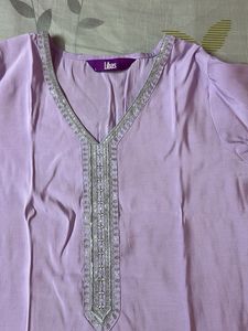 Elegant Lavender Kurta Set with Dupatta