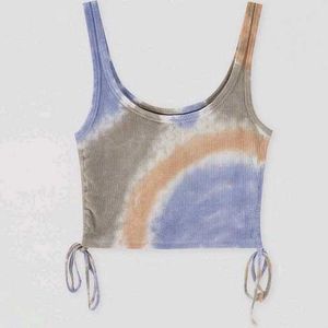 Tie-Dye Tank Top with Side Ties