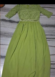 Elegant Green Lace Dress