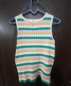Striped Knit Tank Top