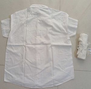Decathlon Pure Cotton White Shirts - Set of 2