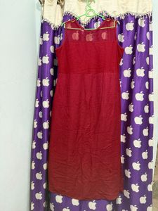 Elegant Maroon Kurta with golden Embroidery