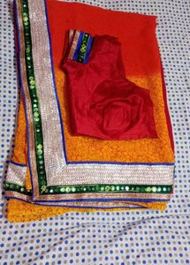 saree blouse with kurti set