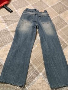 Stylish Wide Leg Blue Jeans for Women