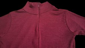 Maroon  Turtleneck Top