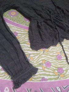 Chic Dark Grey Peplum Cardigan