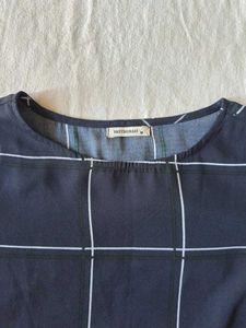 Chic Navy &amp; White Grid Dress