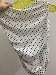Chic Polka Dot Ruched Top