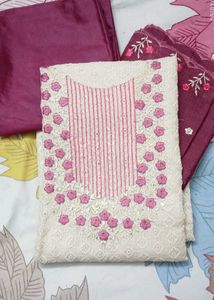 Elegant Unstitched Ethnic Dress Material