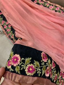Embroidered Net Dupatta