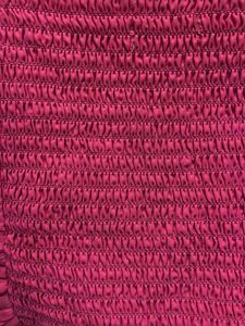 Pink Ruched Twist-Front Crop Top