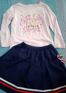 Cute Girls Top and Skirt Set